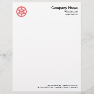 Gewas Cirkel Symbool - Tropisch Roze Custom Briefhoofd