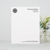 Gewas Cirkel Symbool - Zwart Custom Briefhoofd (Staand voorkant)