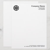 Gewas Cirkel Symbool - Zwart Custom Briefhoofd (Voorkant / Achterkant)