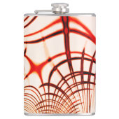 Gewas rode bruine vlokken, verouderd effect heupfles (Voorkant)