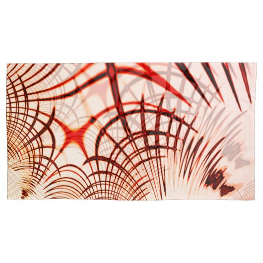 Gewas rode bruine vlokken, verouderd effect kussensloop (Voorkant-Links)