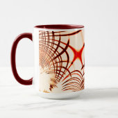 Gewas rode bruine vlokken, verouderd effect mok (Links)