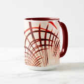 Gewas rode bruine vlokken, verouderd effect mok (Voorkant rechts)