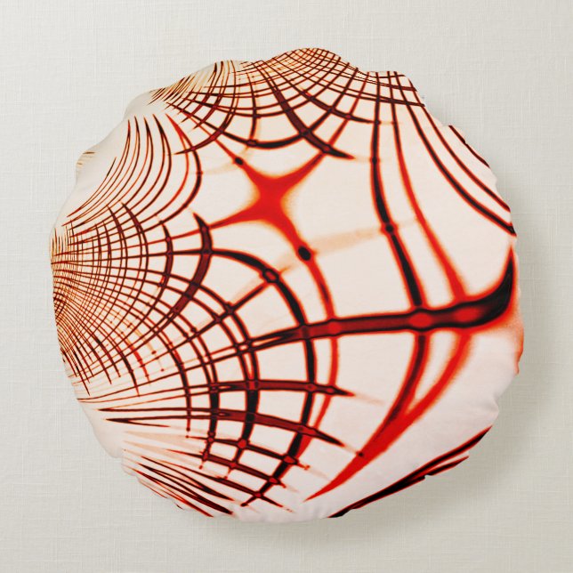 Gewas rode bruine vlokken, verouderd effect rond kussen (Achterkant)