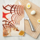 Gewas rode bruine vlokken, verouderd effect theedoek (Quarter Fold)