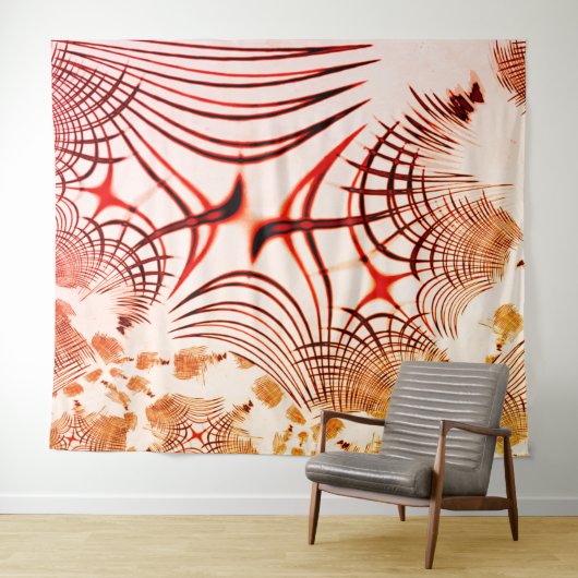 Gewas rode bruine vlokken, verouderd effect wandkleed (In Situ (horizontaal))