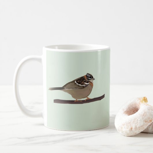 Gewas Sparrow Bird Koffiemok (Met donut)