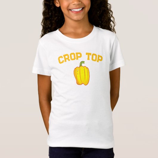 Gewas top, gele peper, groenten, grappige Kinderen T-shirt (Voorkant)