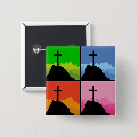 Gewas Vierkante Button 5,1 Cm (Voorkant /achterkant)