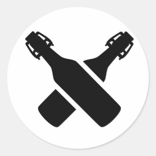Gewasbeerflessen Ronde Sticker