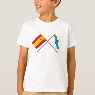 Gewasemde vlaggen van Spanje en Galicië T-shirt