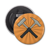 Gewasgeologische hamers met Sunburst Button Flesopener (Voorkant)