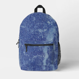 Gewassen denim Design No. 12 @ Emporio Moffa Bedrukte Rugzak