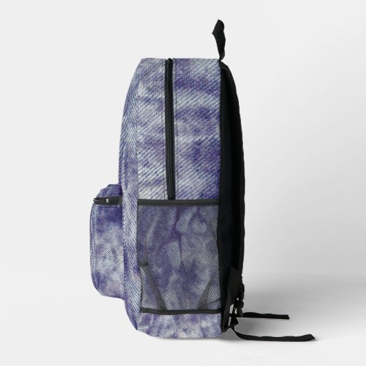 Gewassen denim ontwerp nr. 6 @ Emporio Moffa Bedrukte Rugzak (Rechts)