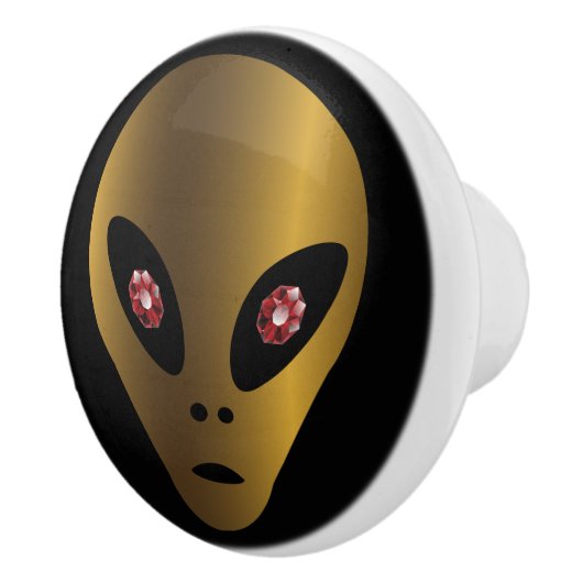 Gewassen Gouden Ancient Alien Keramische Knop (Rechts)