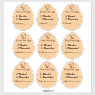 Gewassen of Ongewassen Eiersticker Verzamelingsdat Sticker