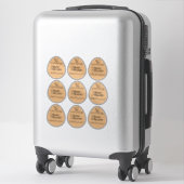 Gewassen of Ongewassen Eiersticker Verzamelingsdat Sticker (Koffer)