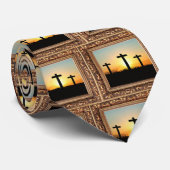 Gewassen op zonsondergang of zonsondergang stropdas (Opgerold)