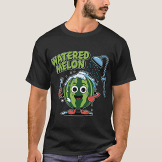 Gewaterde Meloen Grappige Pun Zomerfruit Cartoon H T-shirt