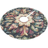 Gewatteerd Abstract bloemontwerp Kerstboom Rok (Gekanteld)