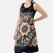 Gewatteerd Abstract bloemontwerp Schort (Insitu)