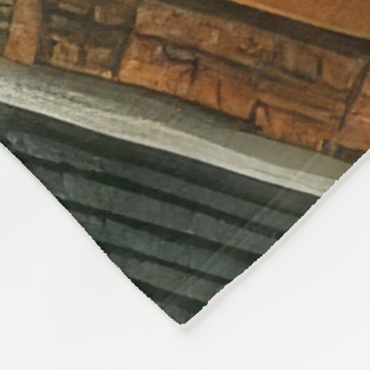 Gewatteerd Abstract Boerderij Landschap Fleece Deken (Hoek)