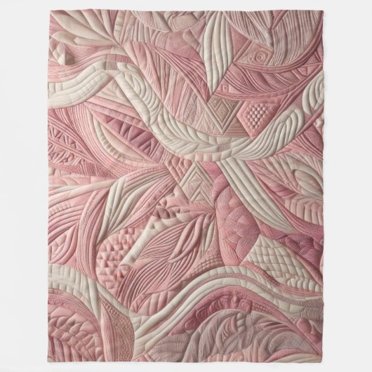 Gewatteerd abstract ontwerp fleece deken (Voorkant)