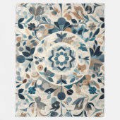 Gewatteerd abstract ontwerp fleece deken (Voorkant)