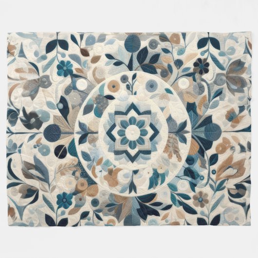 Gewatteerd abstract ontwerp fleece deken (Voorkant (Horizontaal))