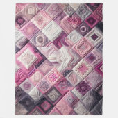 Gewatteerd abstract ontwerp fleece deken (Voorkant)