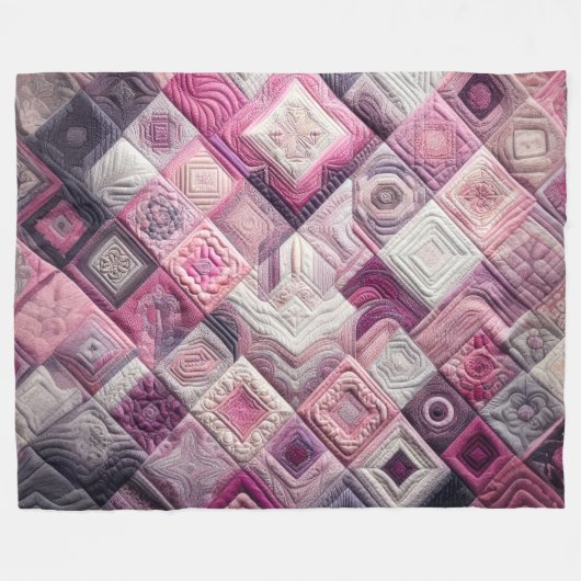 Gewatteerd abstract ontwerp fleece deken (Voorkant (Horizontaal))