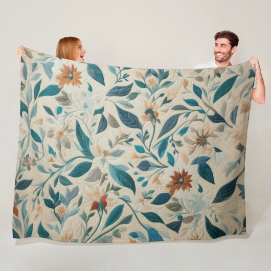 Gewatteerd abstract ontwerp fleece deken (In situ)