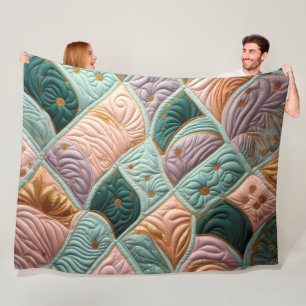 Gewatteerd abstract ontwerp fleece deken