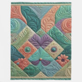 Gewatteerd abstract ontwerp fleece deken (Voorkant)