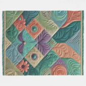 Gewatteerd abstract ontwerp fleece deken (Voorkant (Horizontaal))