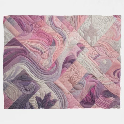 Gewatteerd abstract ontwerp fleece deken (Voorkant (Horizontaal))