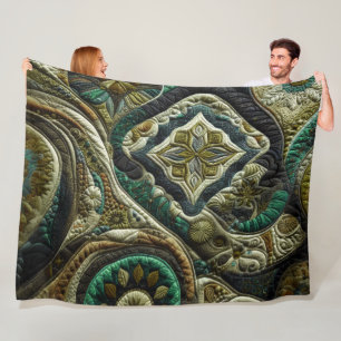 Gewatteerd abstract ontwerp fleece deken