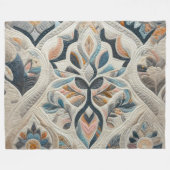 Gewatteerd abstract ontwerp fleece deken (Voorkant (Horizontaal))