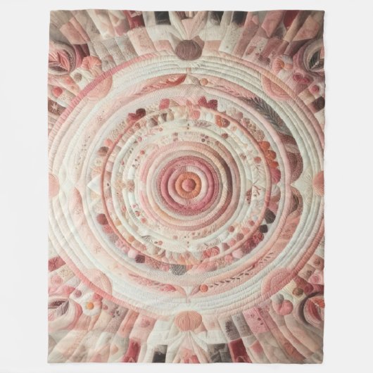 Gewatteerd abstract ontwerp fleece deken (Voorkant)