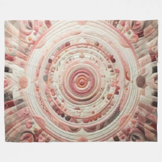 Gewatteerd abstract ontwerp fleece deken (Voorkant (Horizontaal))