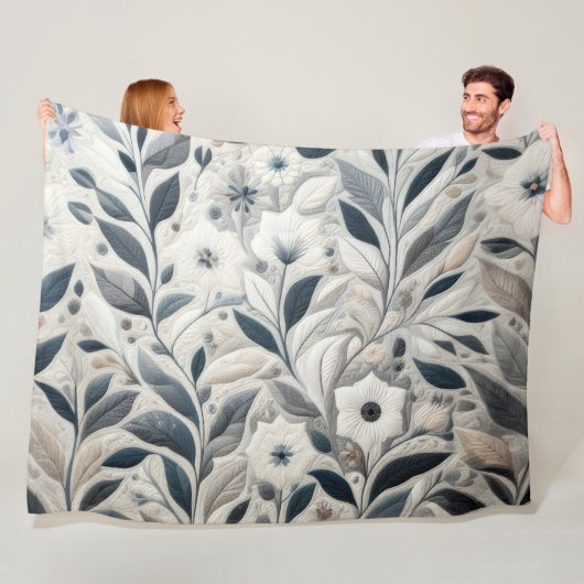 Gewatteerd abstract ontwerp fleece deken (In situ)