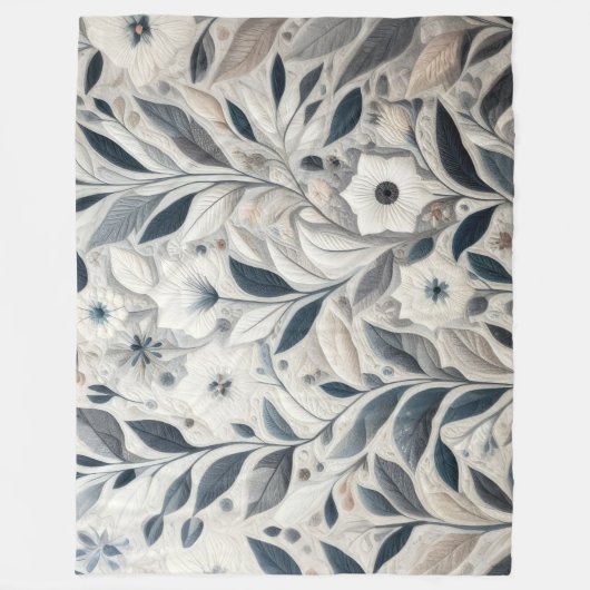 Gewatteerd abstract ontwerp fleece deken (Voorkant)