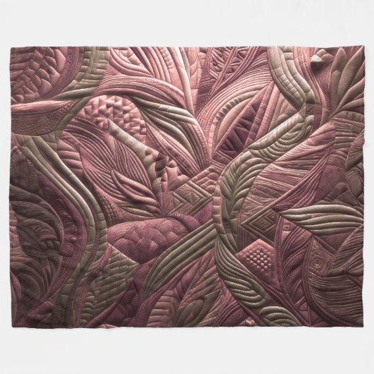 Gewatteerd abstract ontwerp fleece deken (Voorkant (Horizontaal))