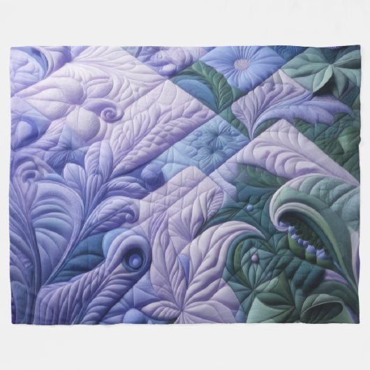 Gewatteerd abstract ontwerp fleece deken (Voorkant (Horizontaal))