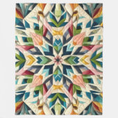 Gewatteerd abstract ontwerp fleece deken (Voorkant)