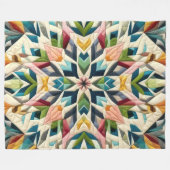 Gewatteerd abstract ontwerp fleece deken (Voorkant (Horizontaal))
