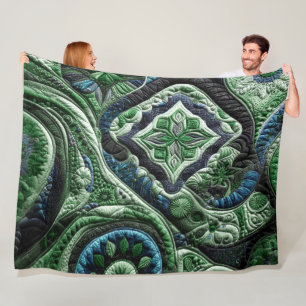 Gewatteerd abstract ontwerp fleece deken