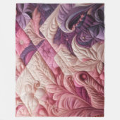 Gewatteerd abstract ontwerp fleece deken (Voorkant)