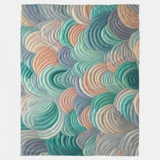 Gewatteerd abstract ontwerp fleece deken (Voorkant)