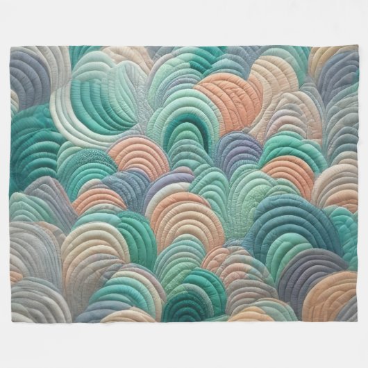 Gewatteerd abstract ontwerp fleece deken (Voorkant (Horizontaal))